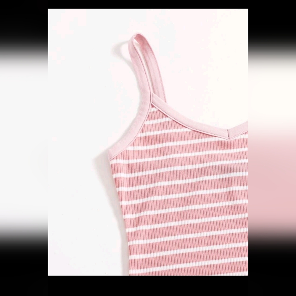 Striped Rib-knit Bodycon Dress - Picture 5 of 5